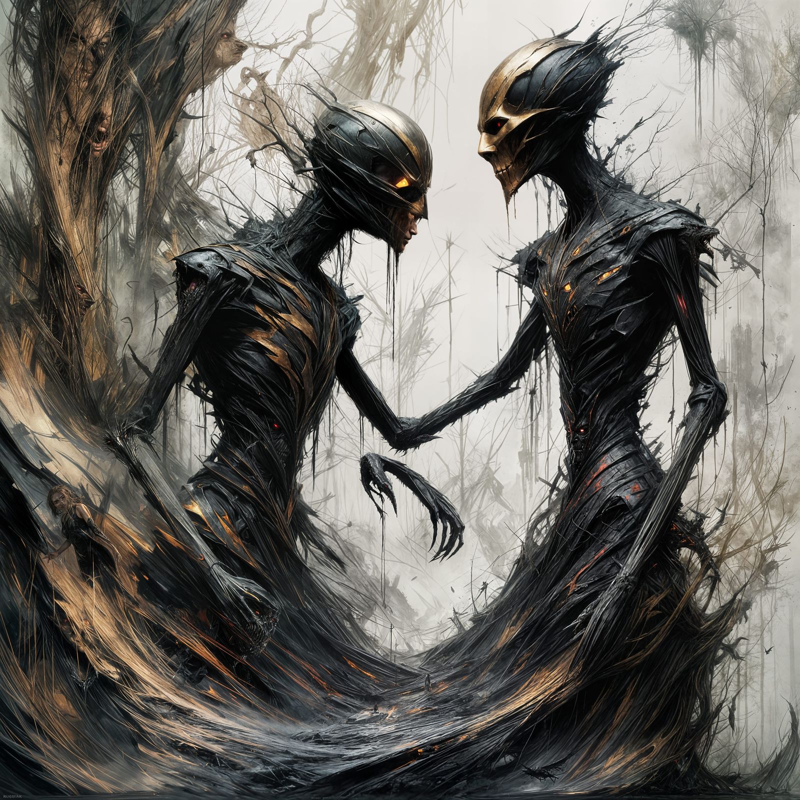 Sinister Shadow Shifter with Wood Splash Effect