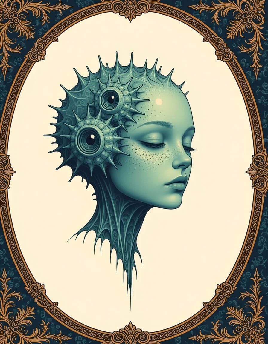 Surreal Deep Sea Creature Transforms into Woman