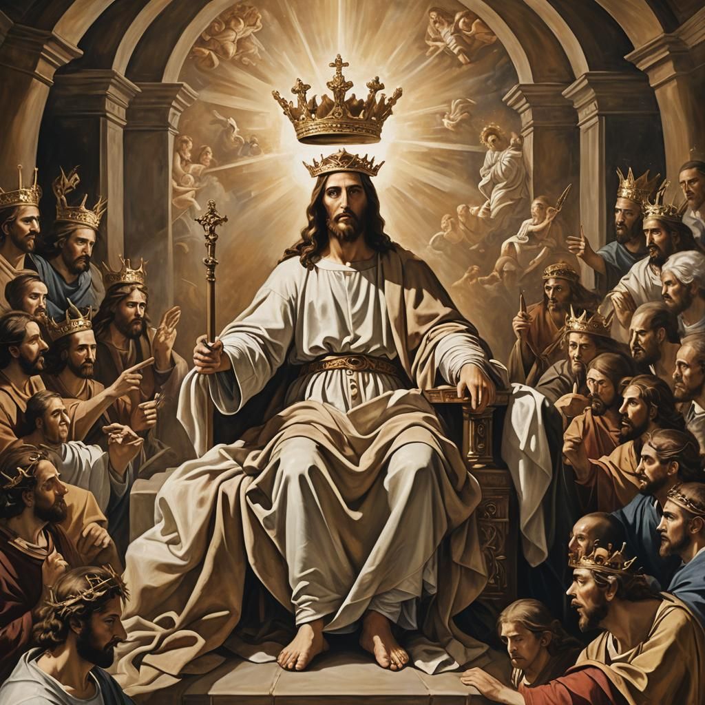 Renaissance Painting of Christ Enthroned