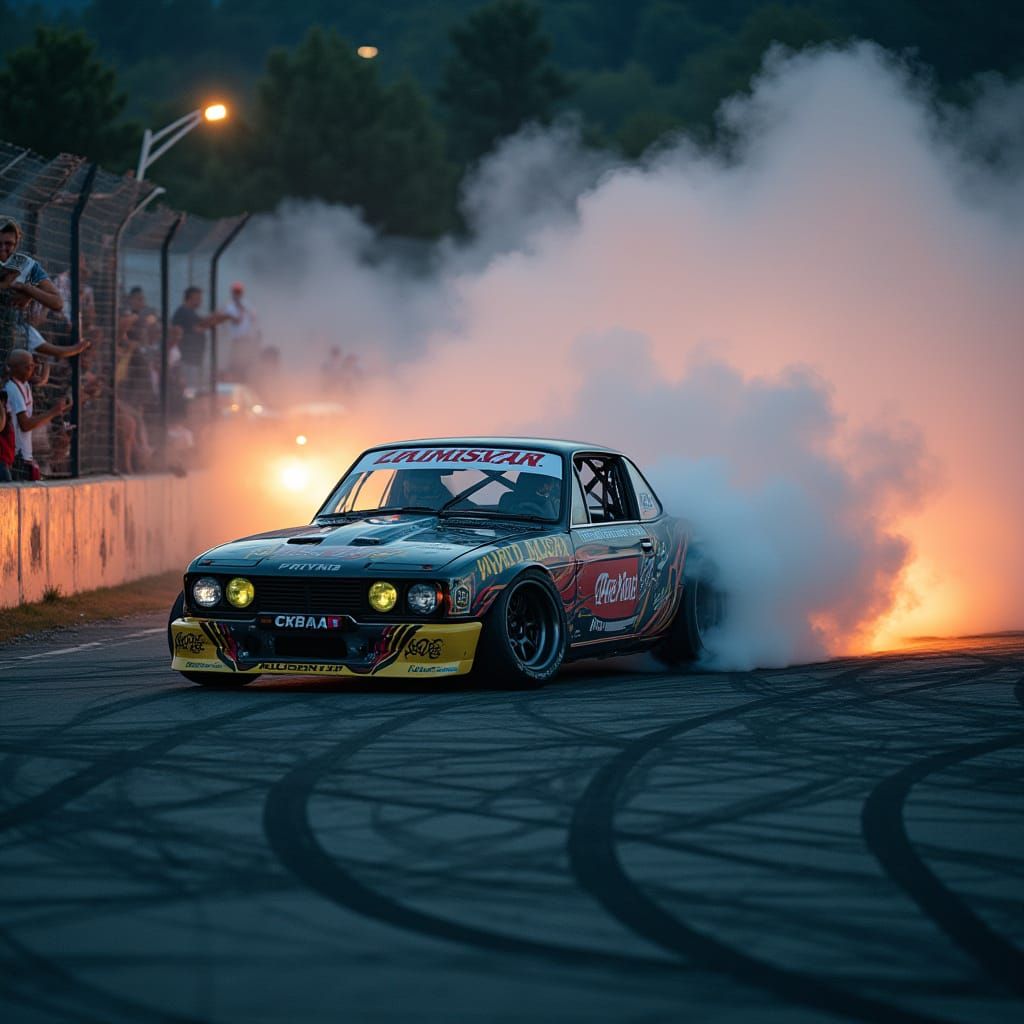 Turbo-Charged Drift Car Crash in Thrilling Midnight Drama