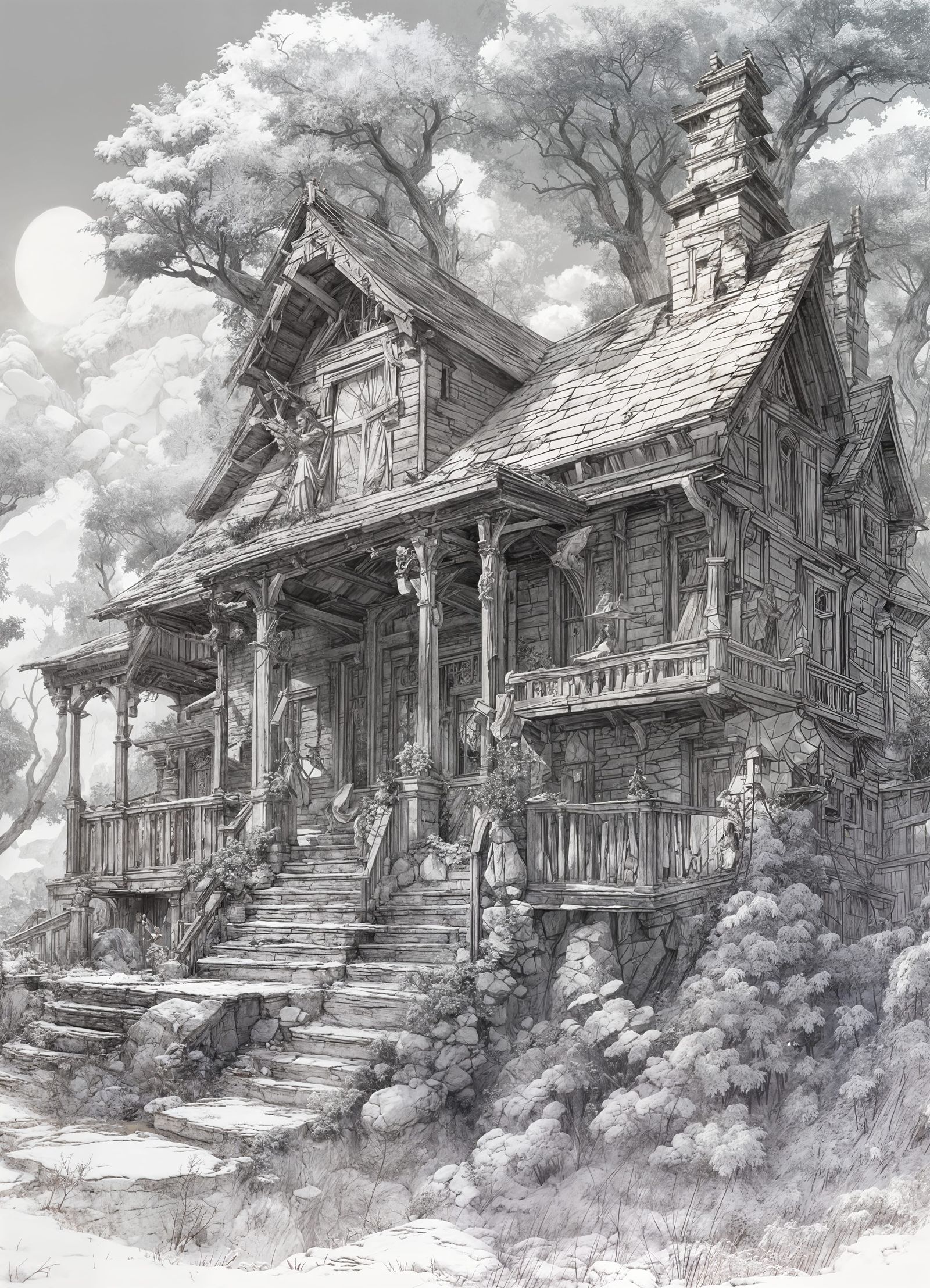 Epic Digital Painting: Come on Up to the House