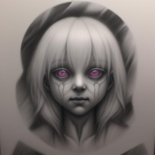 Hyperdetailed Charcoal Drawing of a Ghost