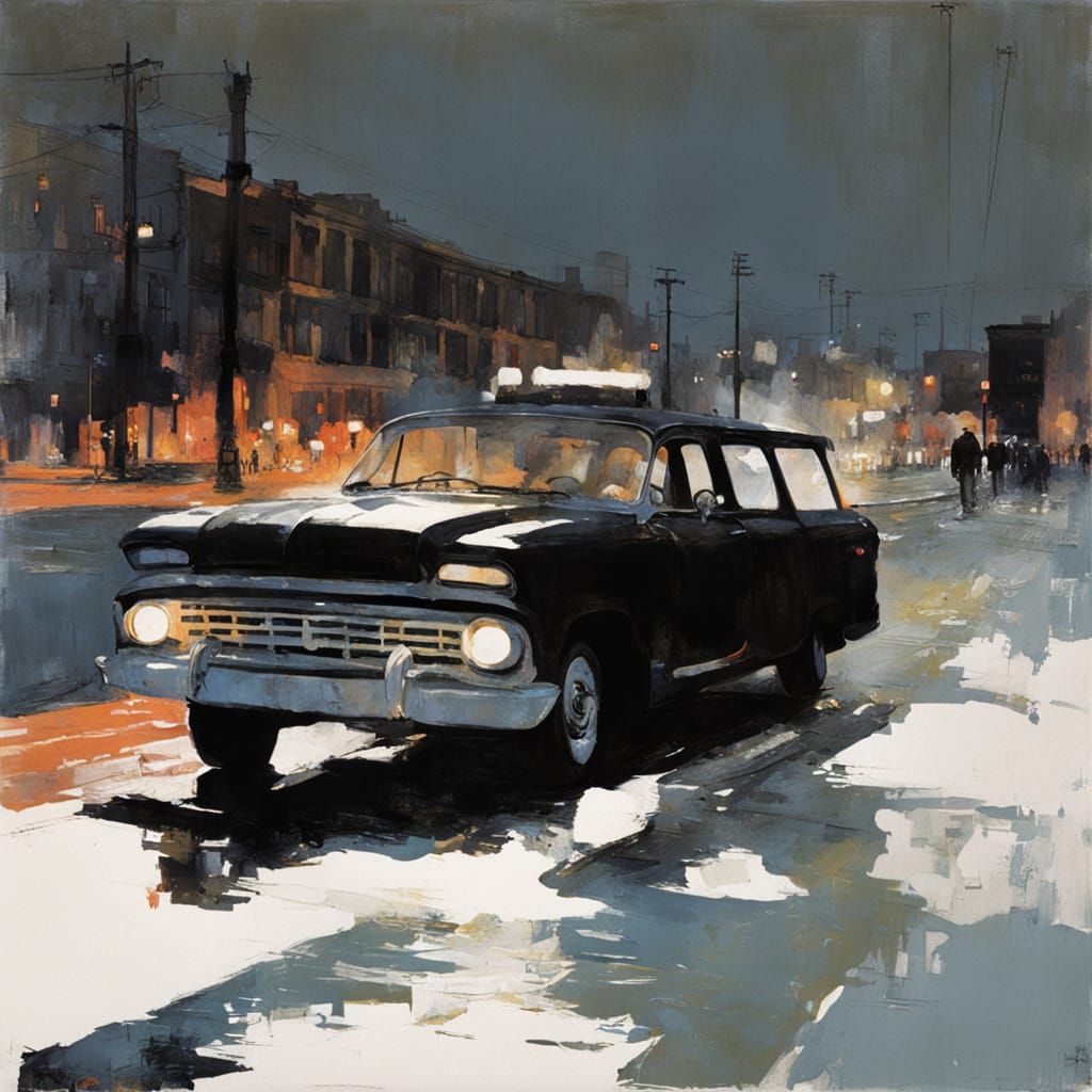 Muted Cityscape in a Flickering Blackout