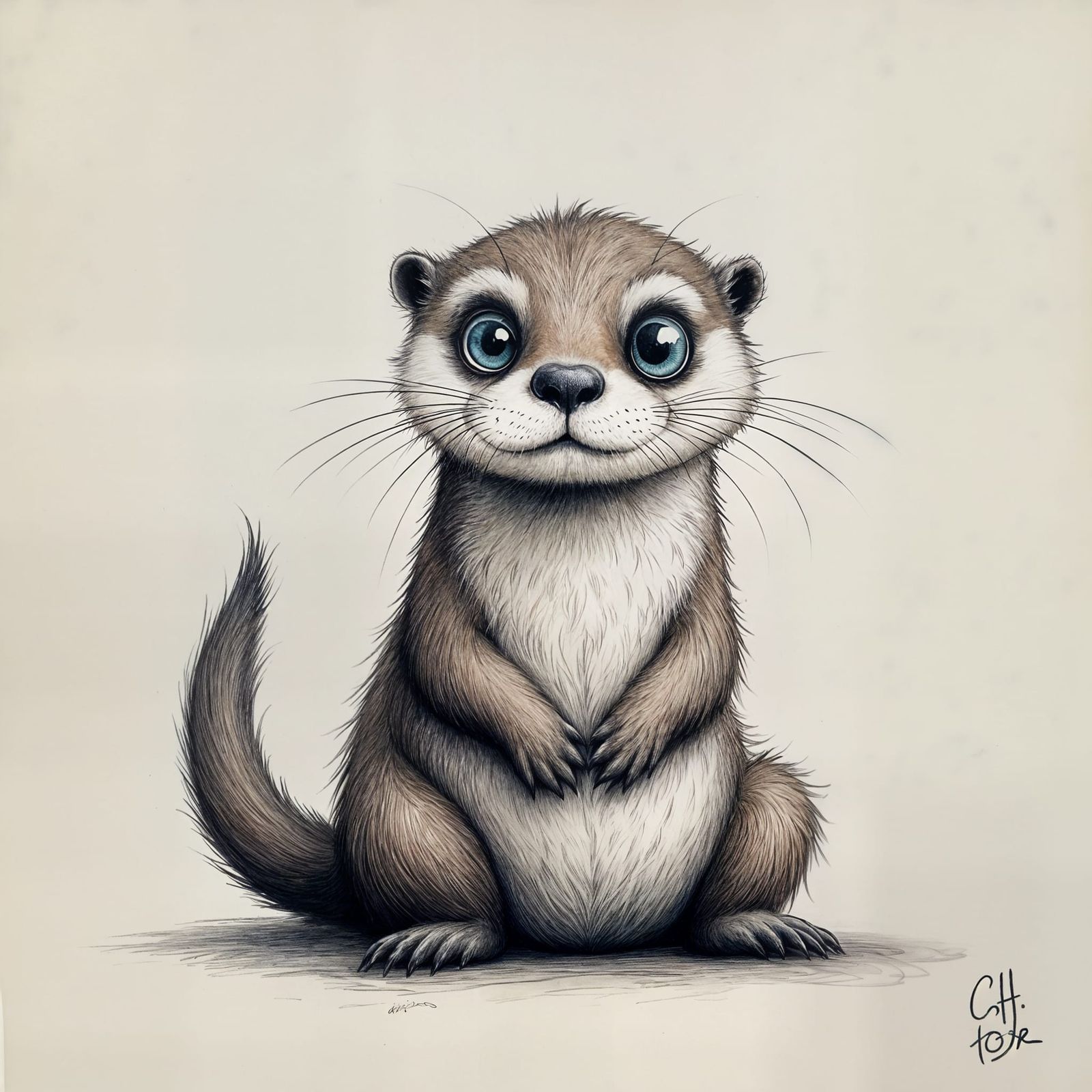 Otter caricature