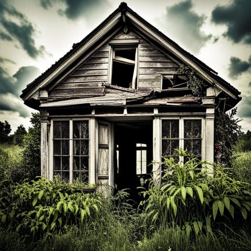 Creepy Abandoned House Covered in Overgrowth