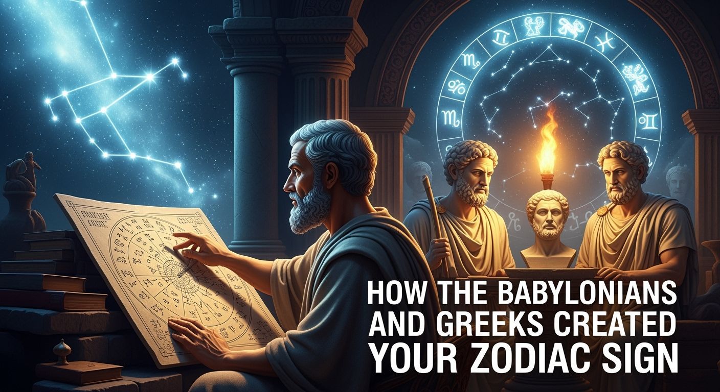Babylonian Astronomer and Greek Philosopher Study Zodiac