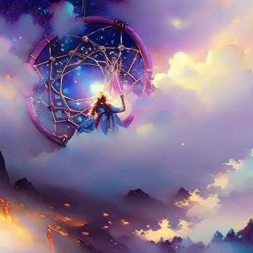 Dreamcatcher in Ethereal Anime Fantasy Style