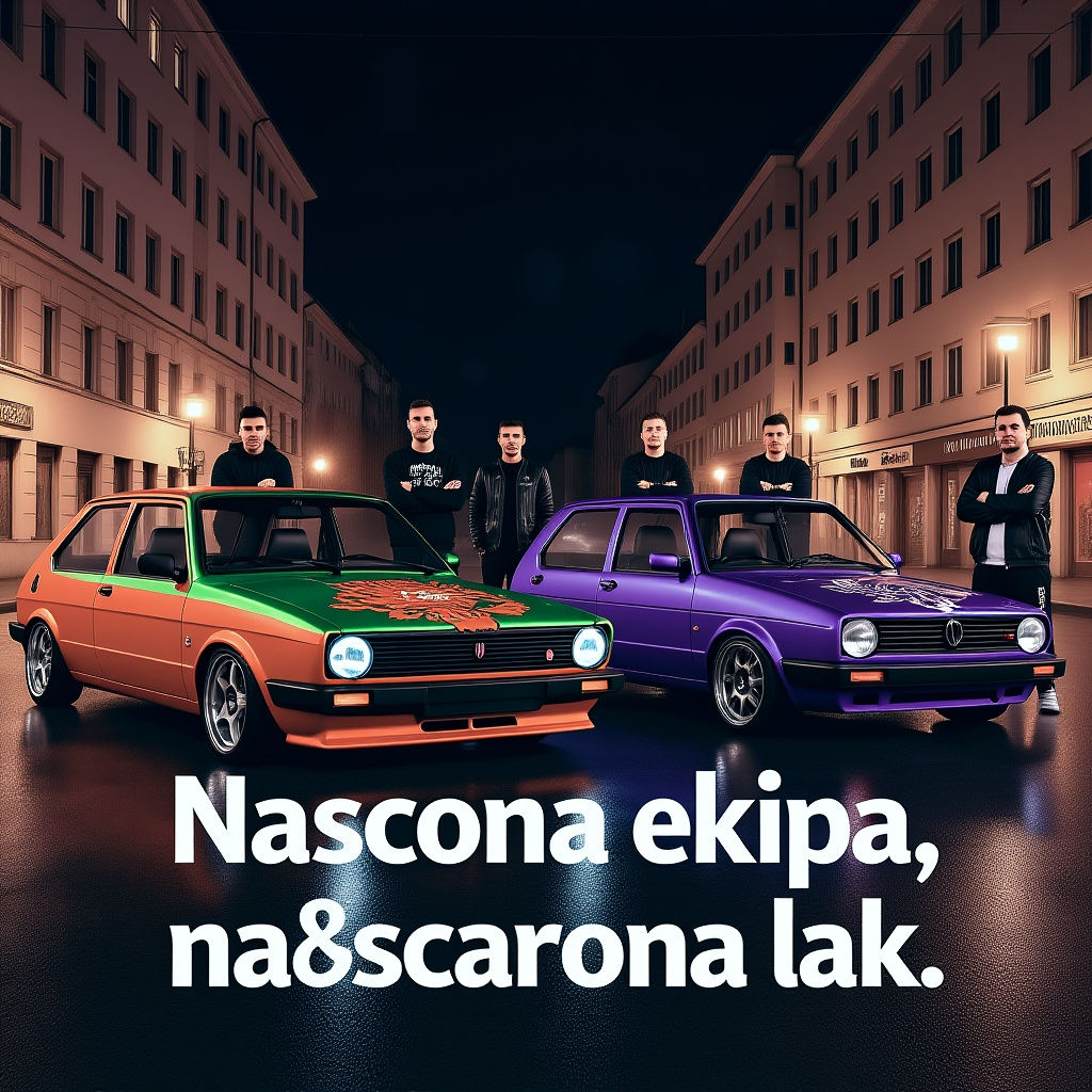 Ljubljana Street Art Crew with Modified Classic Cars