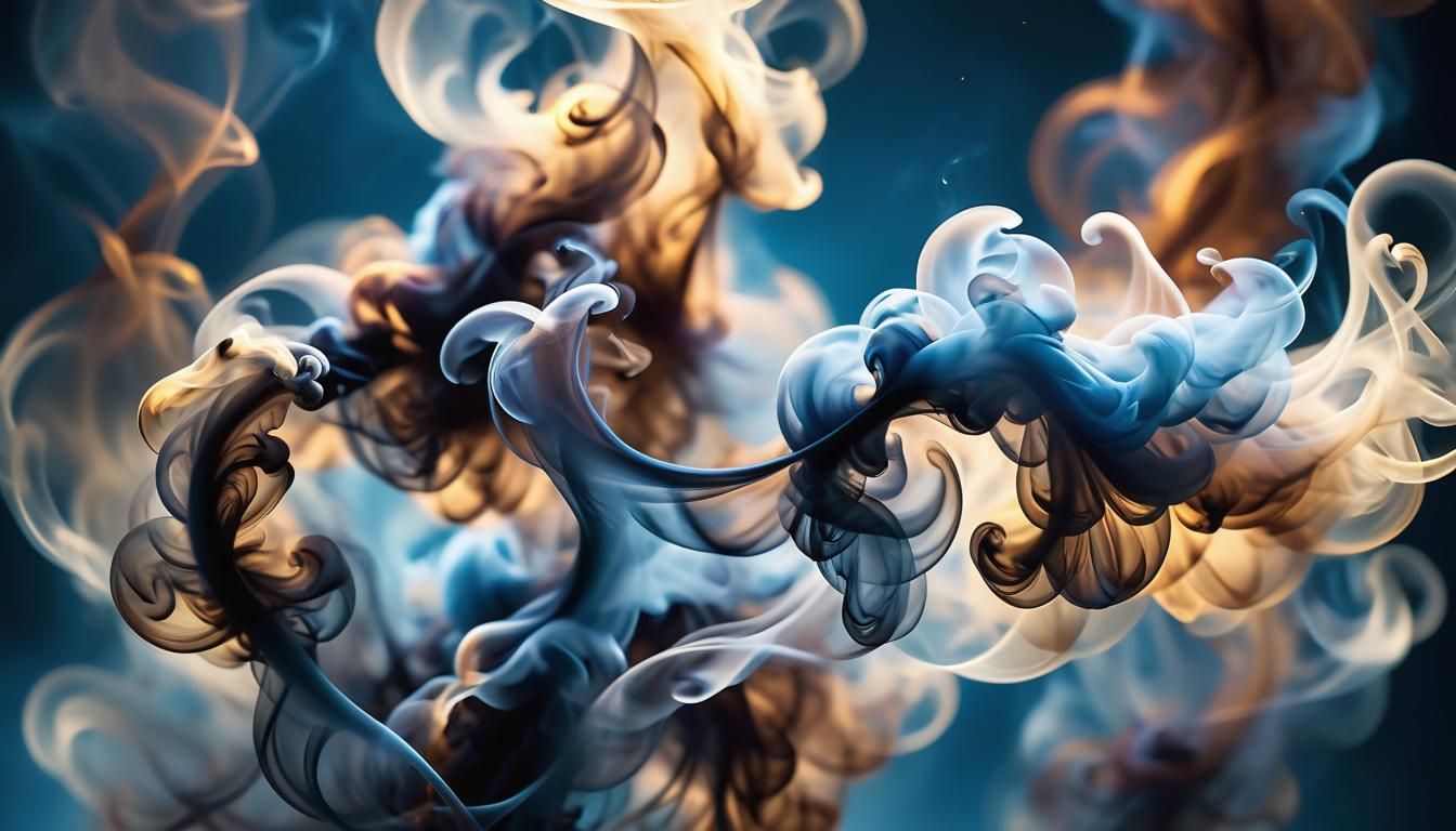 Surreal Smoke Silhouette in Dramatic Lighting