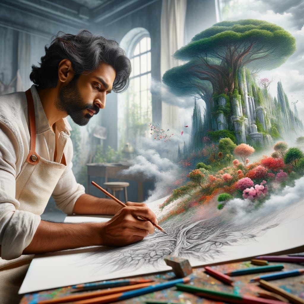 Artist's Creation Comes to Life on Canvas