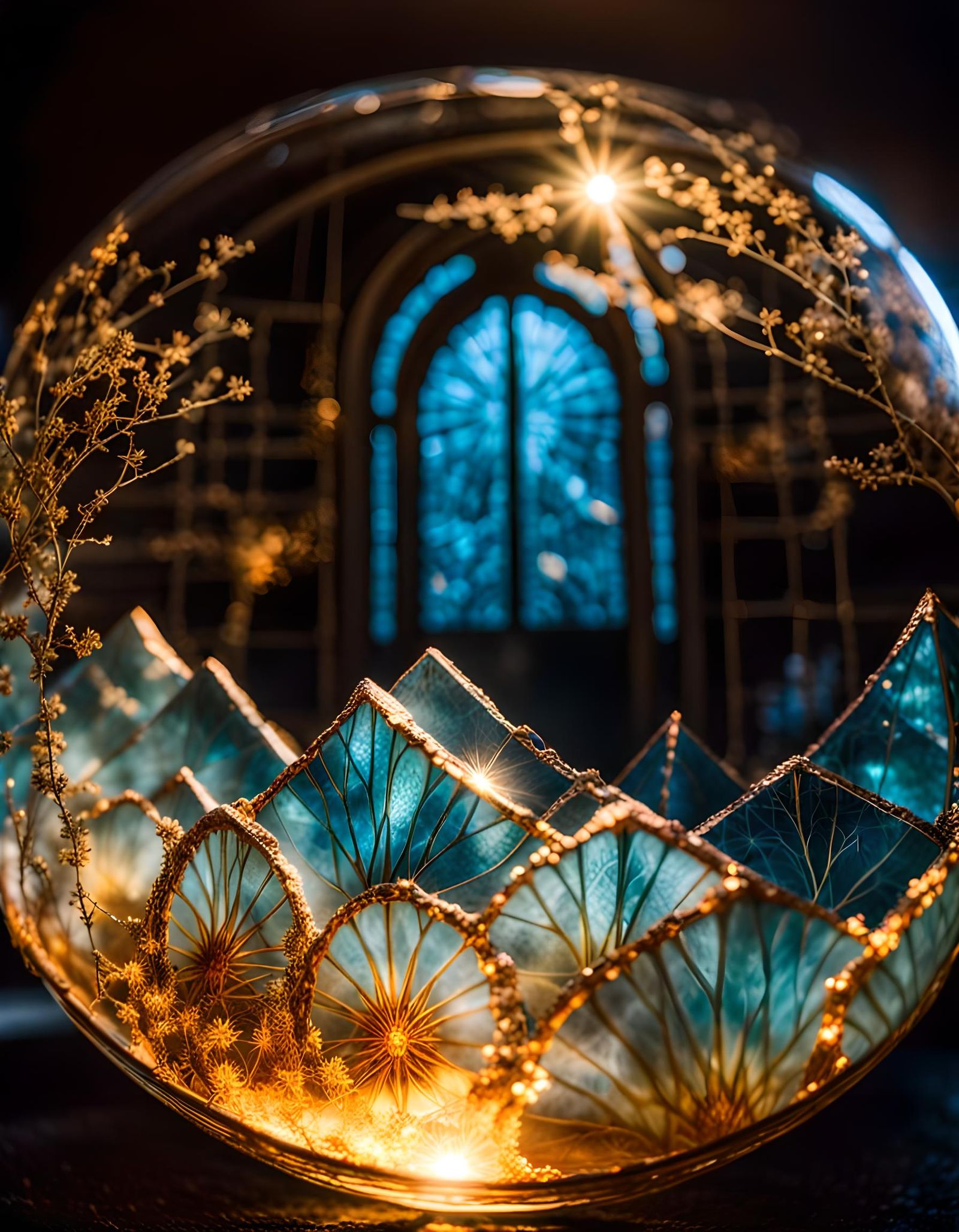 Glass City: Ice Souls in Kintsugi Design