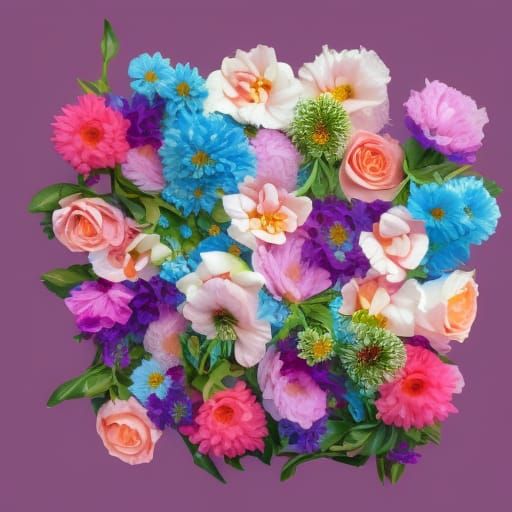 Colorful Flowers in Bloom: A Vibrant Display