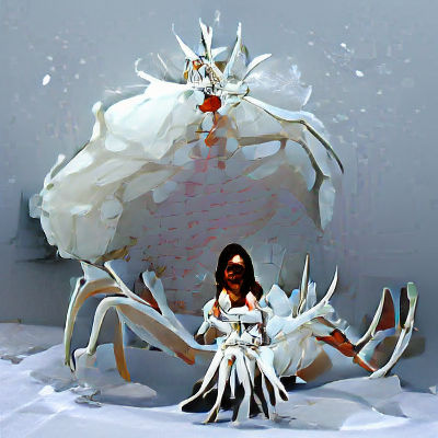 Crystalline Crab Creature in White Room