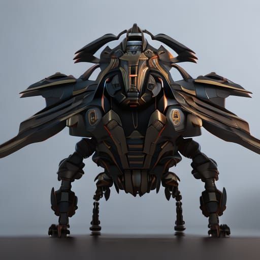 Futuristic Sci-Fi Wasp Mech in 8K Resolution