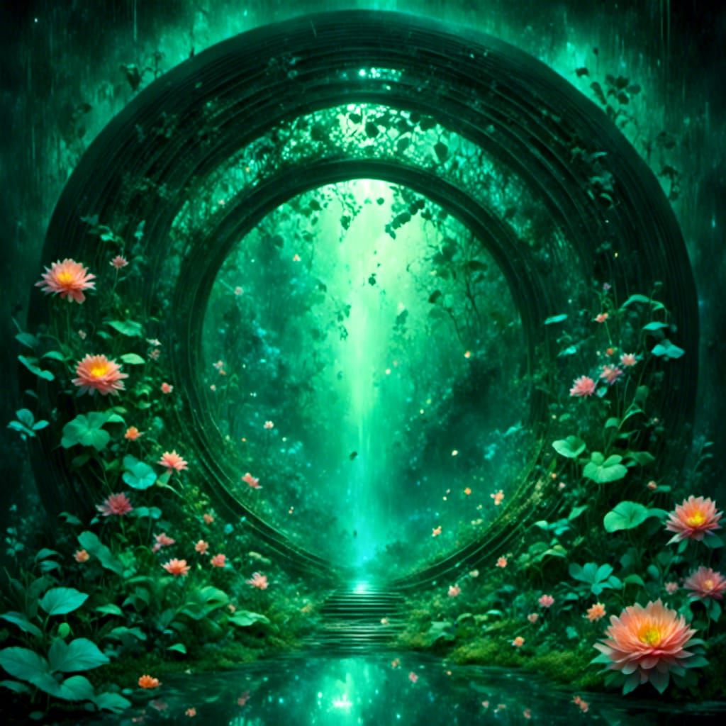Magical Jungle Portal in Dreamy Style
