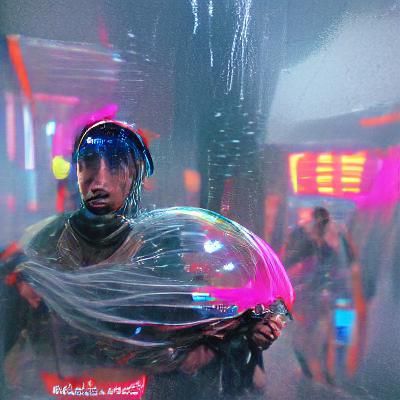Bubble Boy in Cyberpunk 2099 Neon City