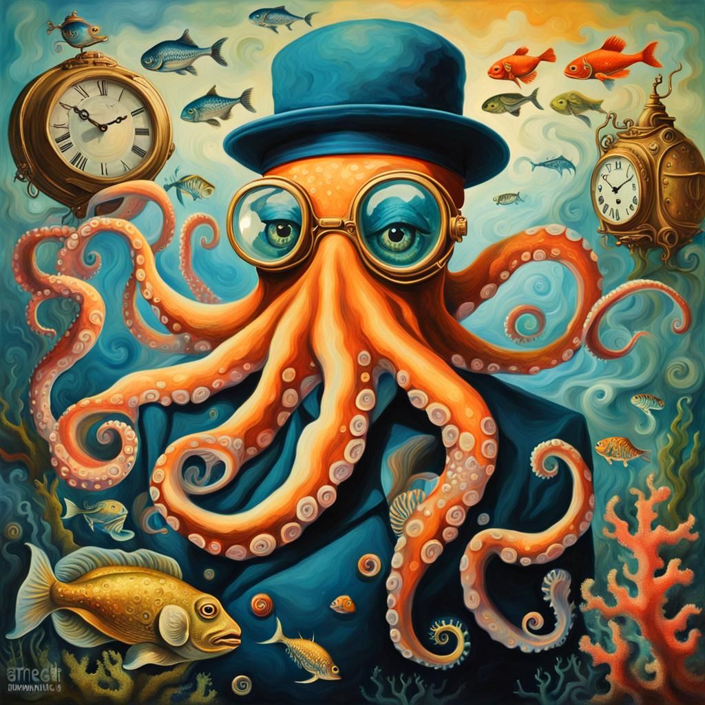 Steampunk Dali Octopus