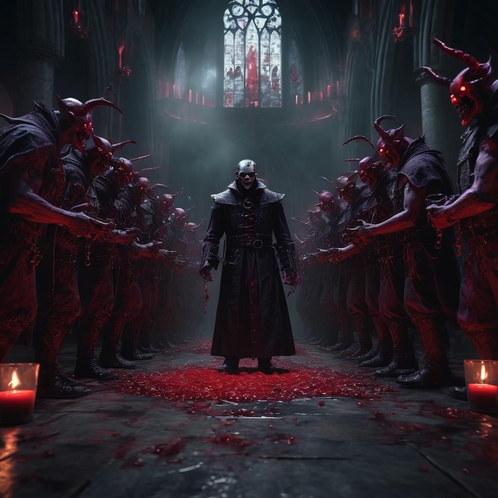 Dark Gothic Blood Ceremony in Cinematic 3D