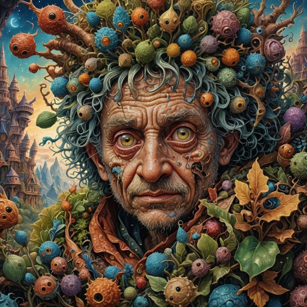 Surreal Portrait: Quandary of Potto and Bilbo Bagworm