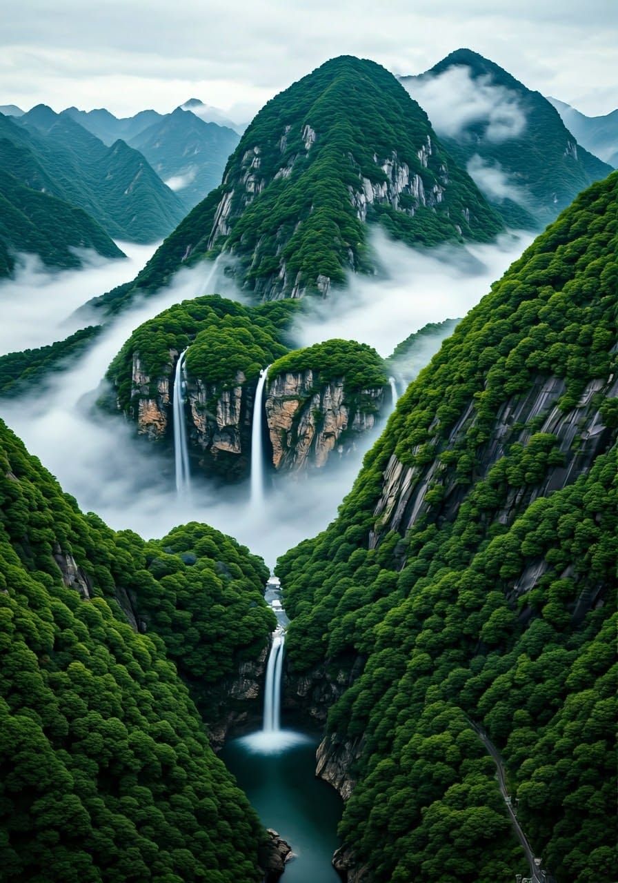 Heart Reservoir Mountain: Cinematic Aerial View