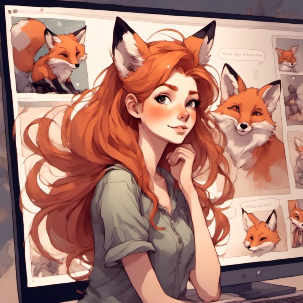 Fox-girl VIXEN social media page with her selfies, events, and pictures