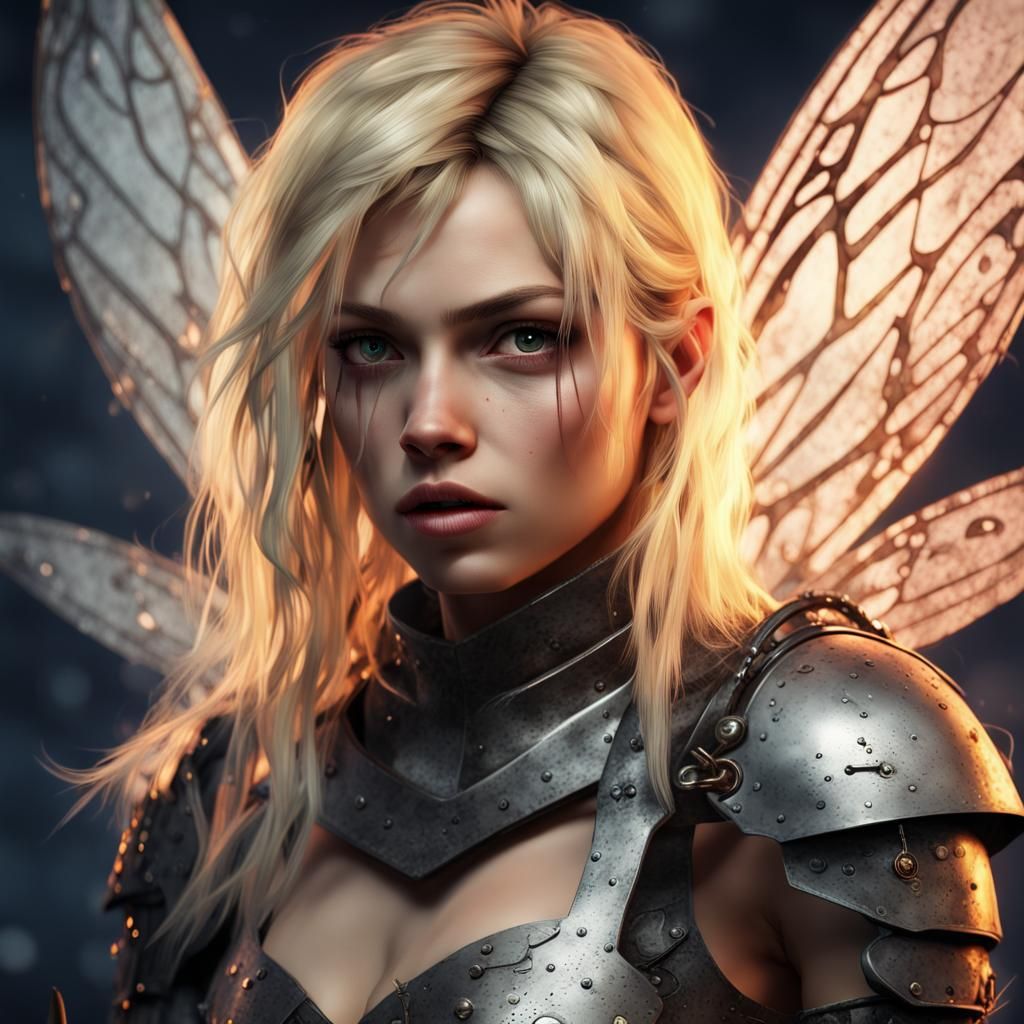 Fierce One-Eyed Woman in Punk Style, 8K