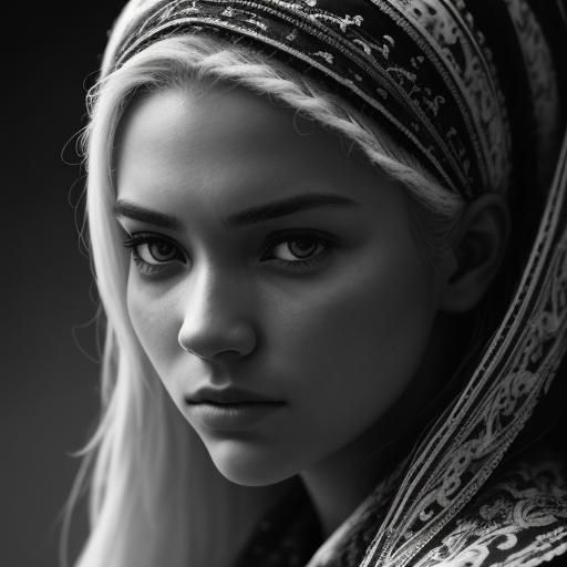 High Contrast Black and White Portraits in HDR