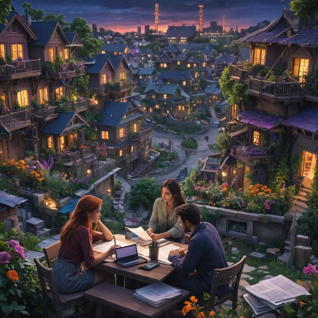 Fantasy Architecture Concept Art: Couple and New Homes