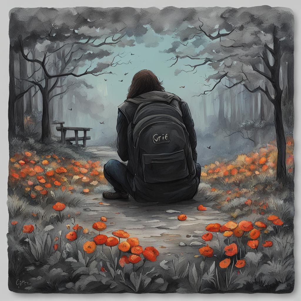 Abstract Representation of Grief and Sorrow