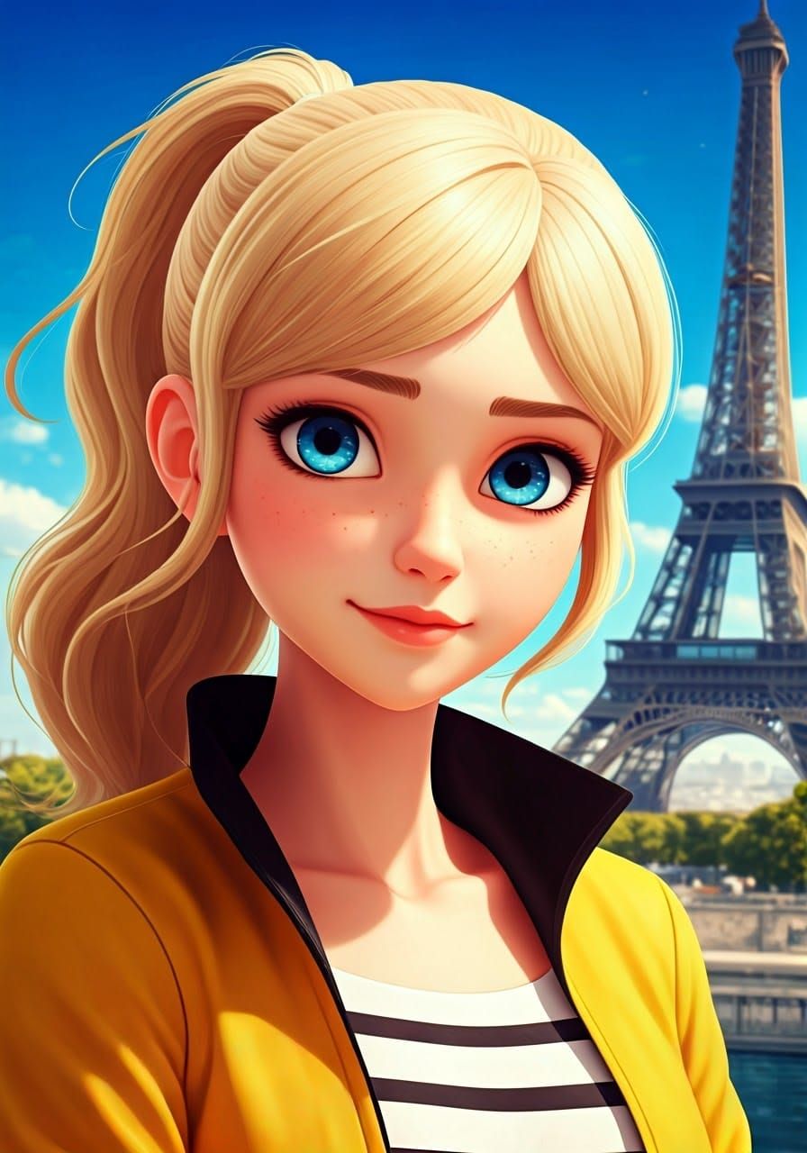 Chloé Bourgeois in Studio Ghibli Anime Style