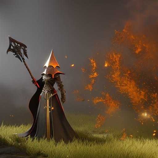 Witch Knight in Dark Fantasy Style, 8K