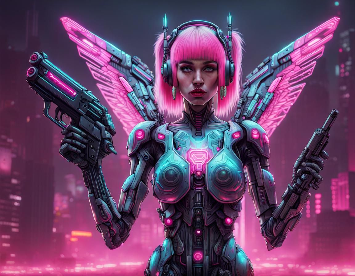 Unleashing the Techno-Magic: Meet Myra, the Digital Cybernetic Fairy on her Epic Bounty Hunting Journey in Horizon City