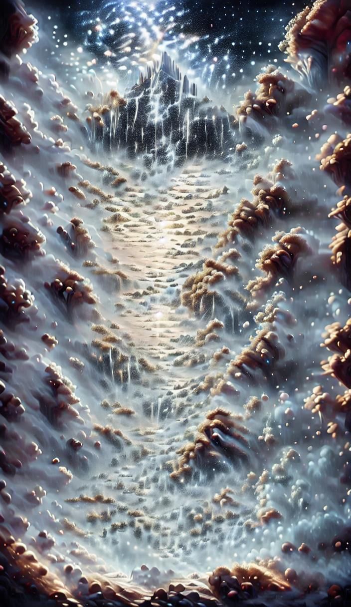 Rosicrucian Temple with Alchemist Initiate, Romantic Style