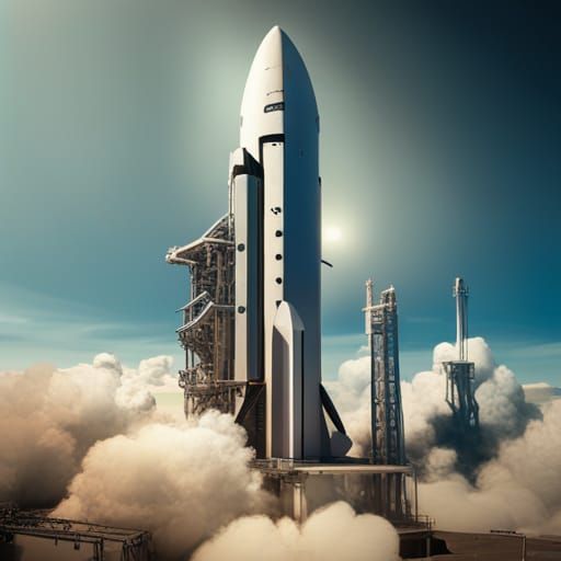 Detailed SpaceX Rocket Concept Art