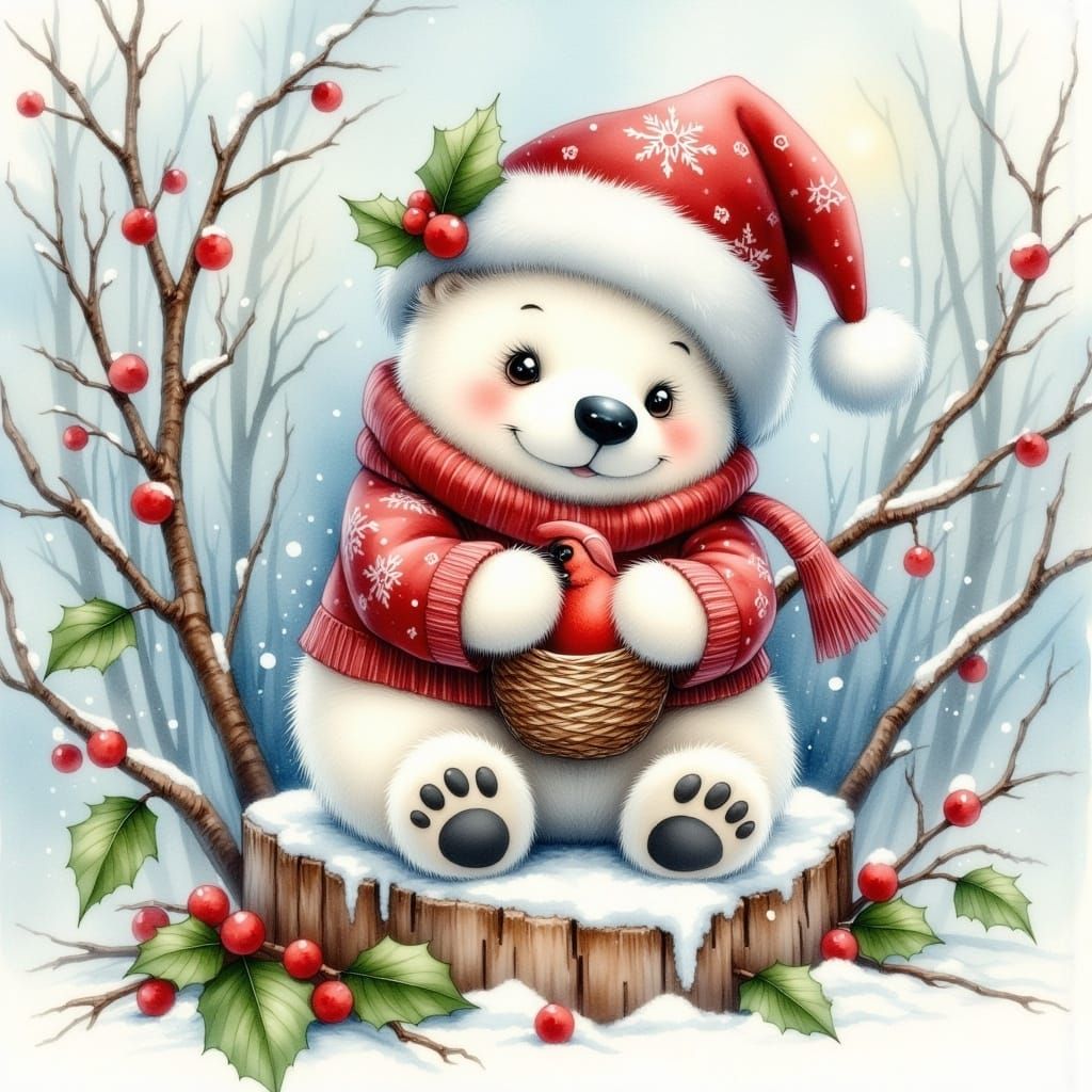 "You're a bird of cheer! Can you fly over the North Pole and wish Santa a happy Christmas for me?"