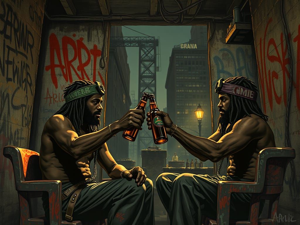 Warriors in Dystopian Harlem Renaissance Photoillustration