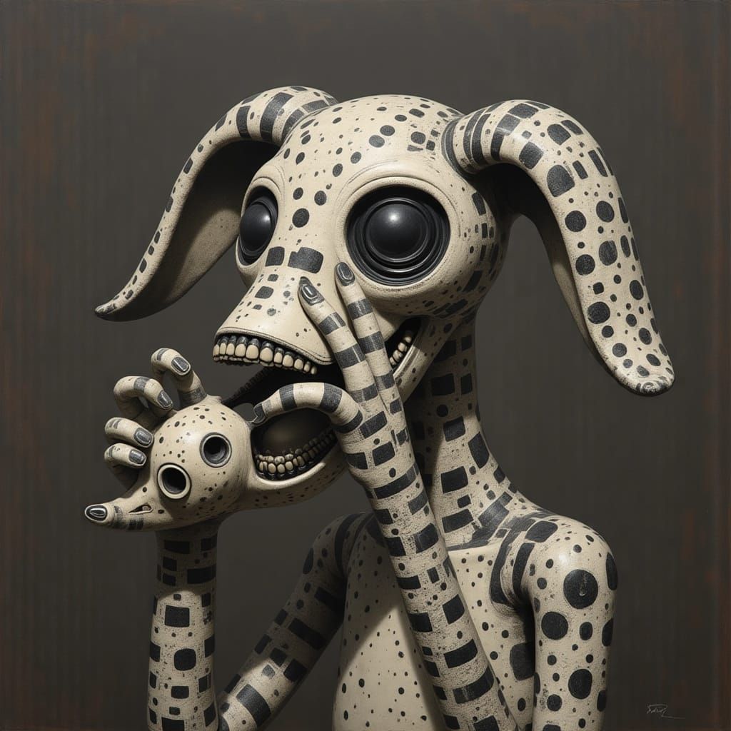 Surreal Dolls in Vibrant Psychedelic Landscapes