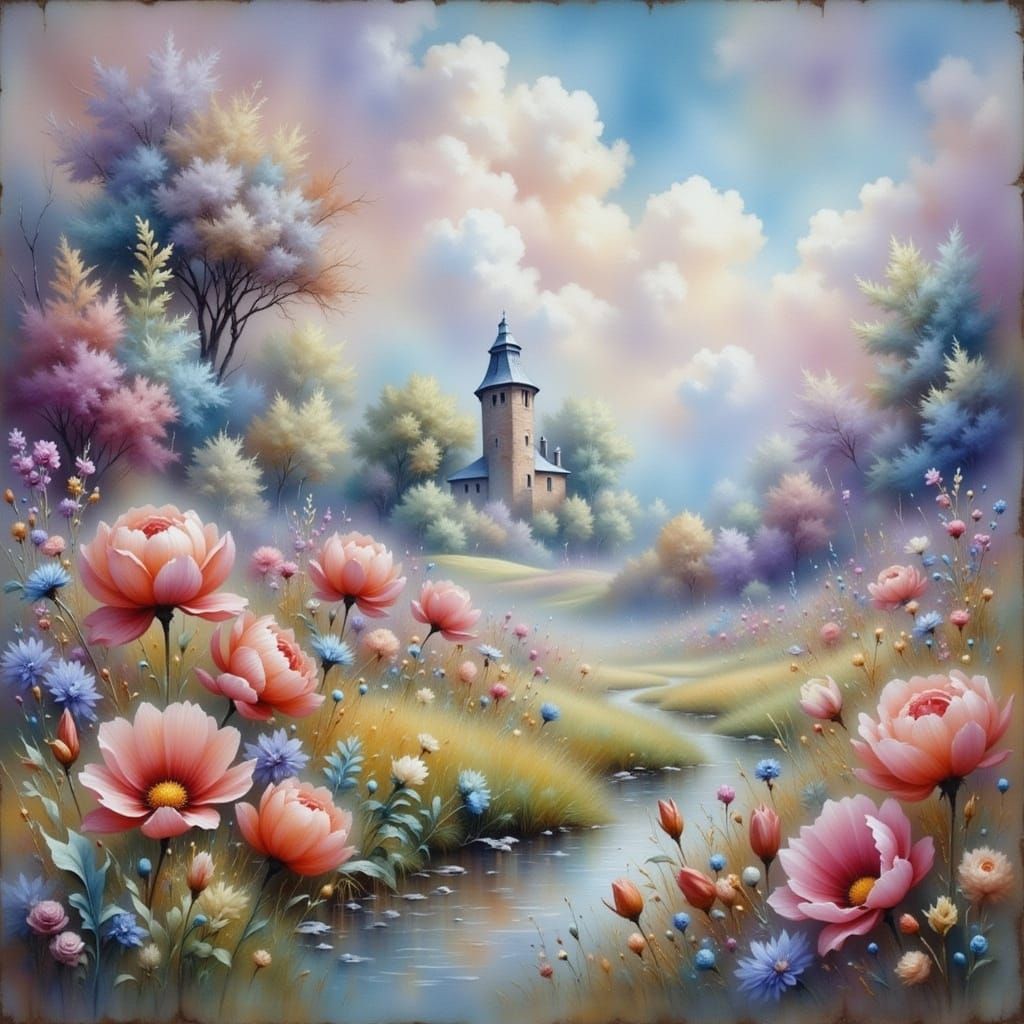 Impressionistic Landscape with Vibrant Colors