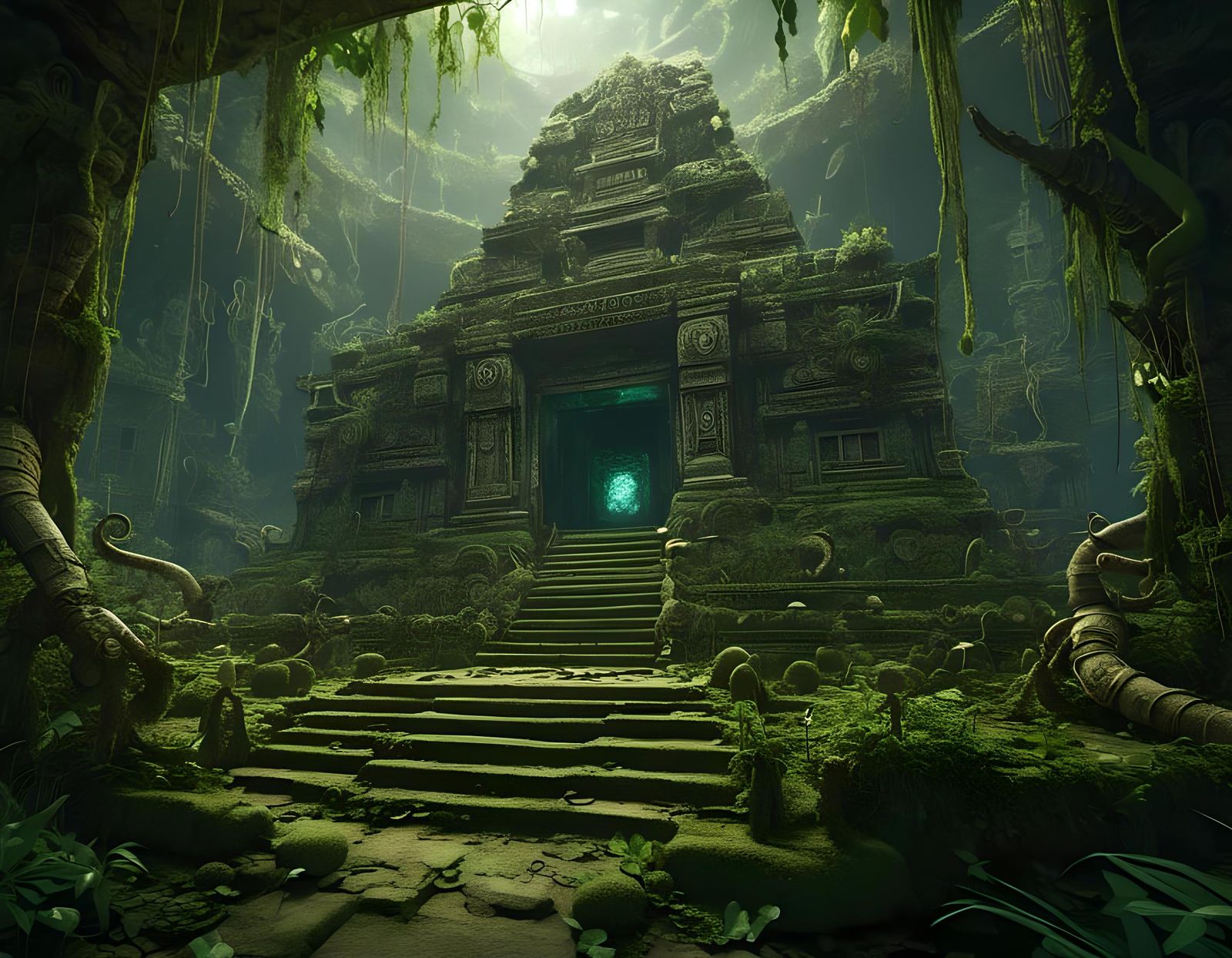 Lost Mayan Temple Overgrown in Jungle