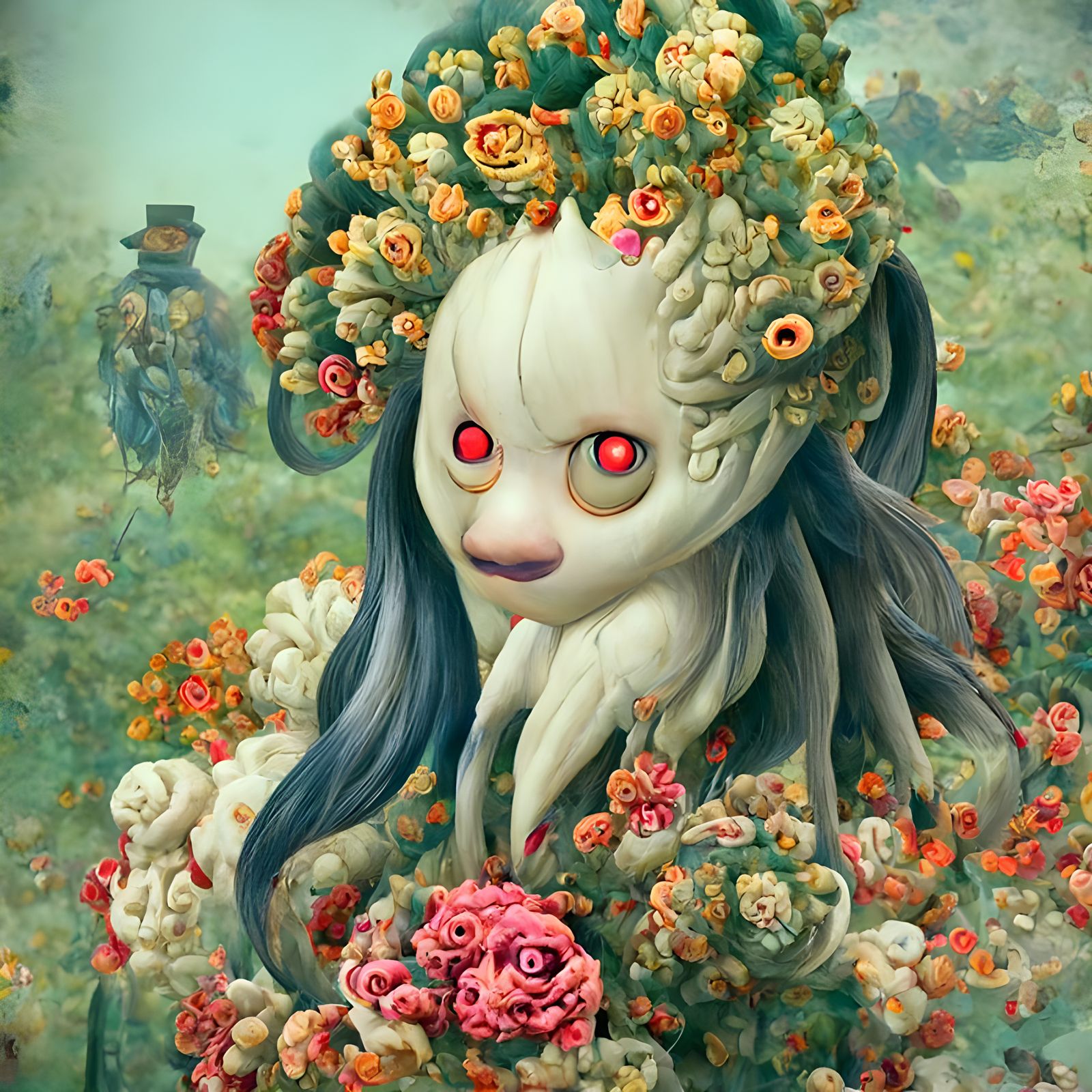 Grumpy Flower Monster