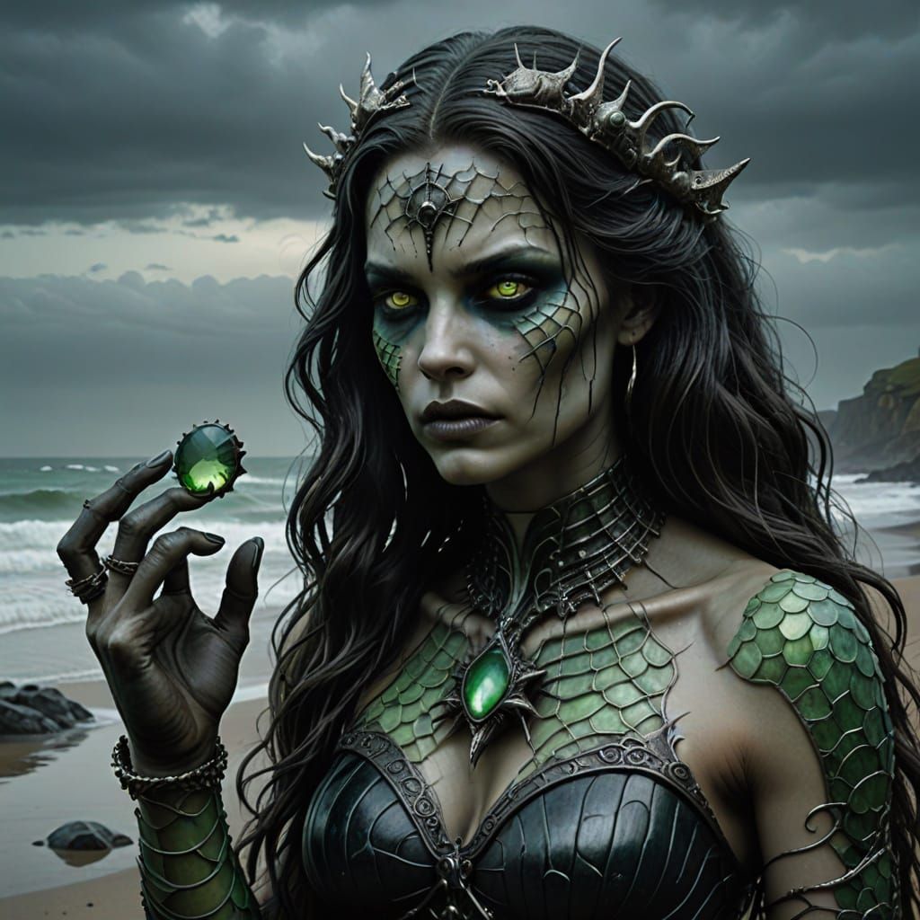 Demonic Mermaid Resurfaces from Eerie Beach