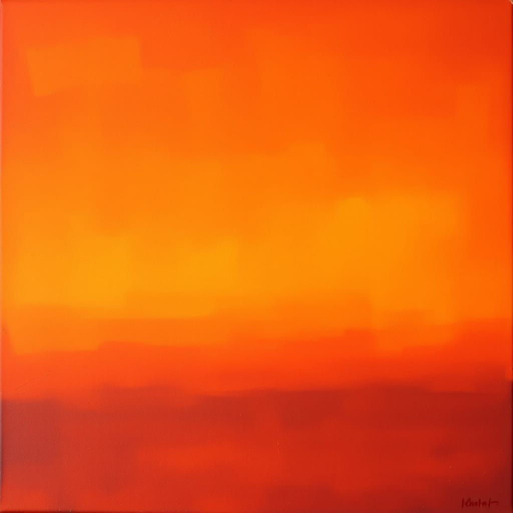 Warm Orange Gradient Background in Abstract Art Style