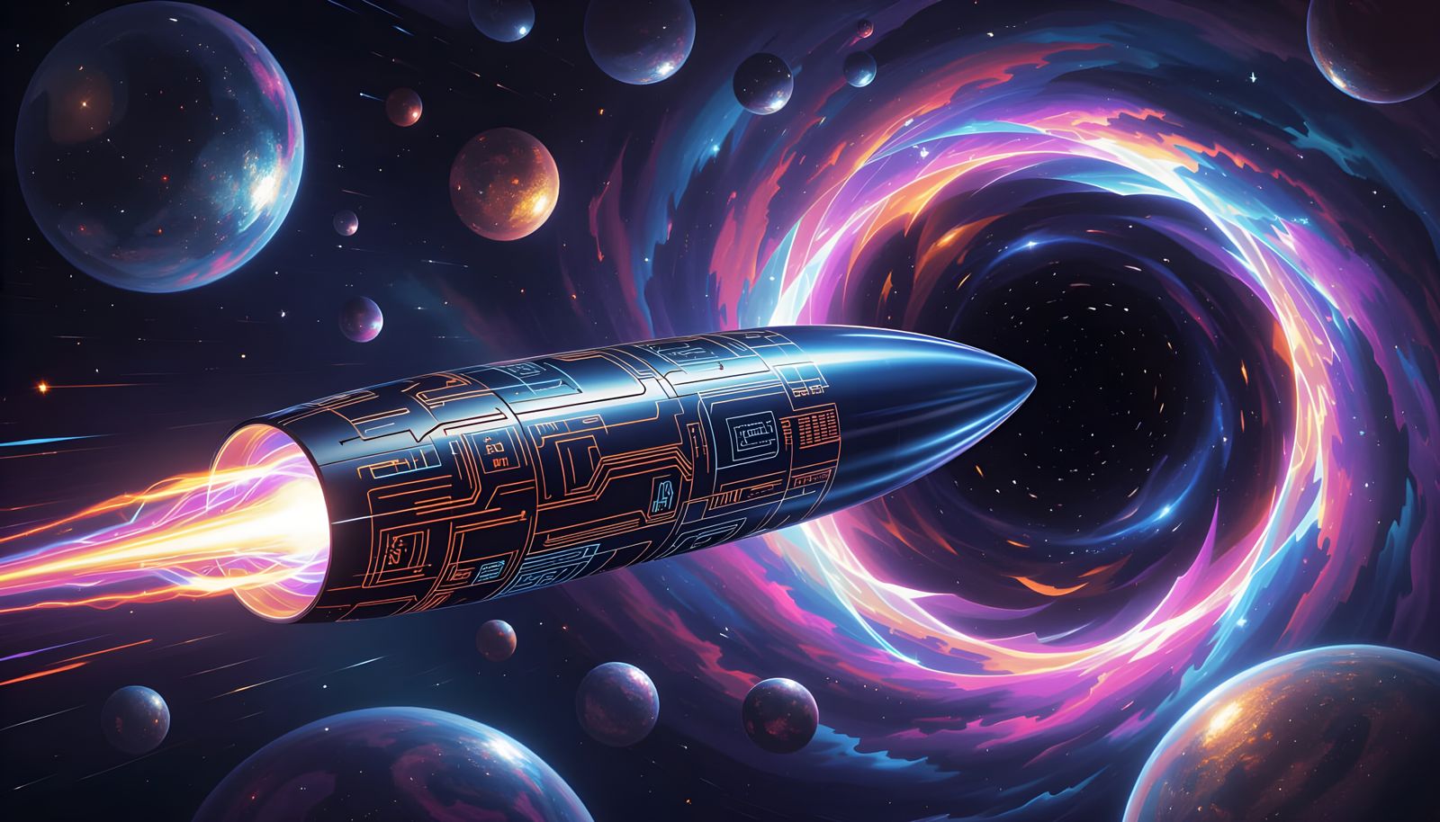 High-Velocity Spacecraft Races Through Impasto Cosmos