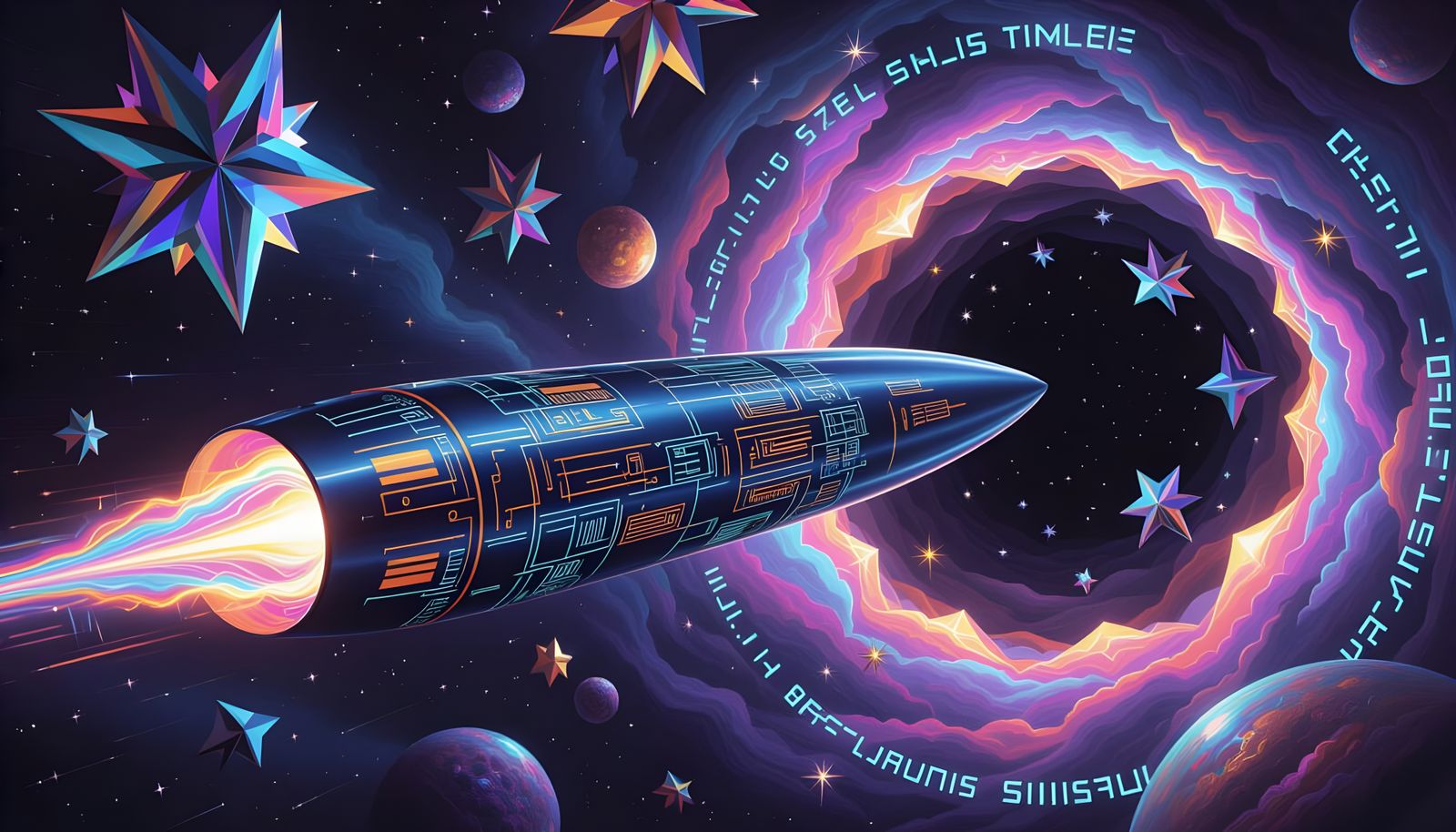 High-Velocity Spaceship in Surreal Cosmos