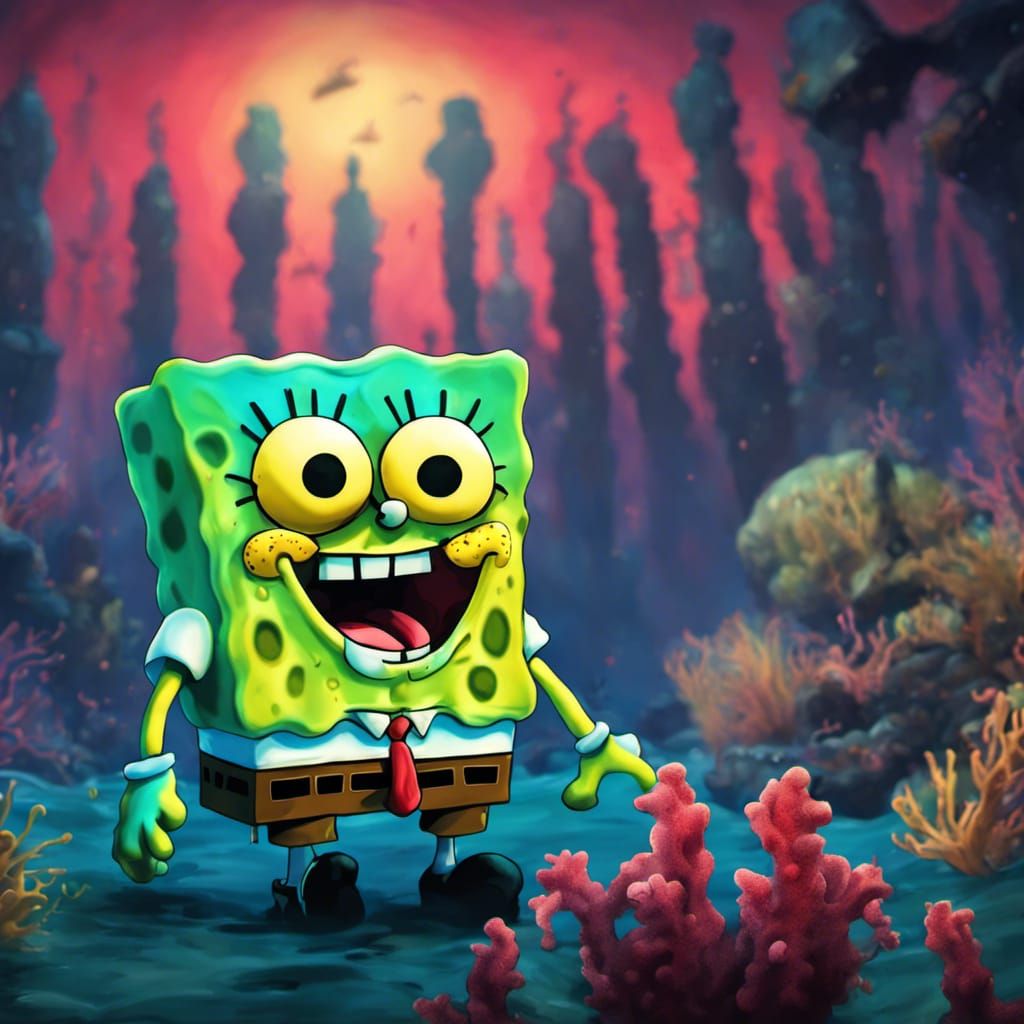 Creepy Zombie Spongebob Horror Under the Sea