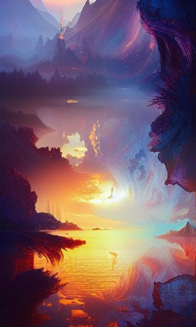 El Dorado: Detailed Oil Painting of Lost City