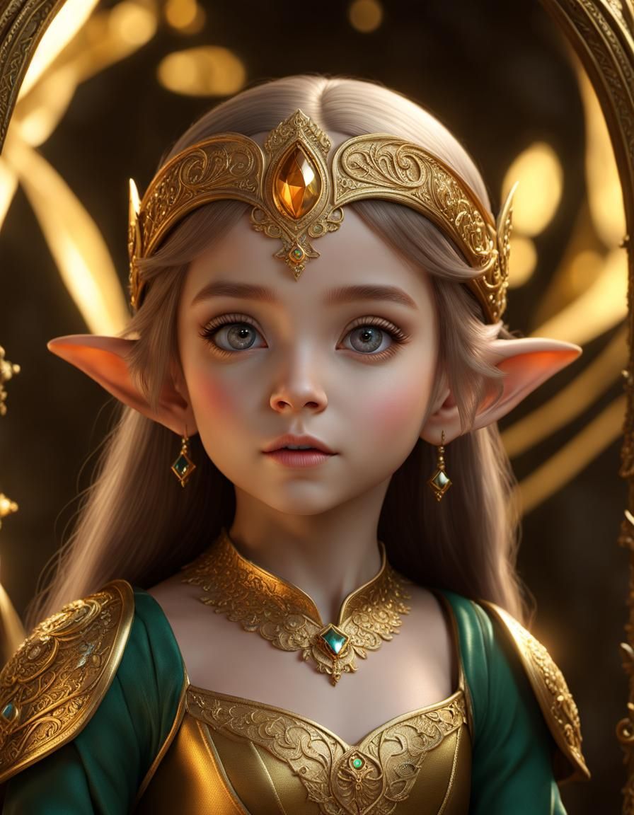 Elegant Elfling Portrait in Cinematic Style