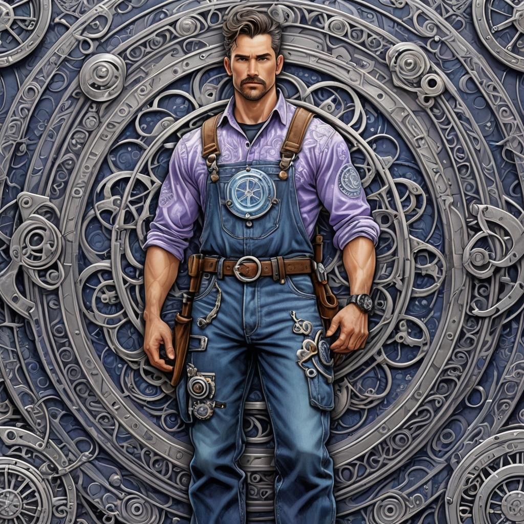 Esoteric Cosmic Plumber in Magical Circle