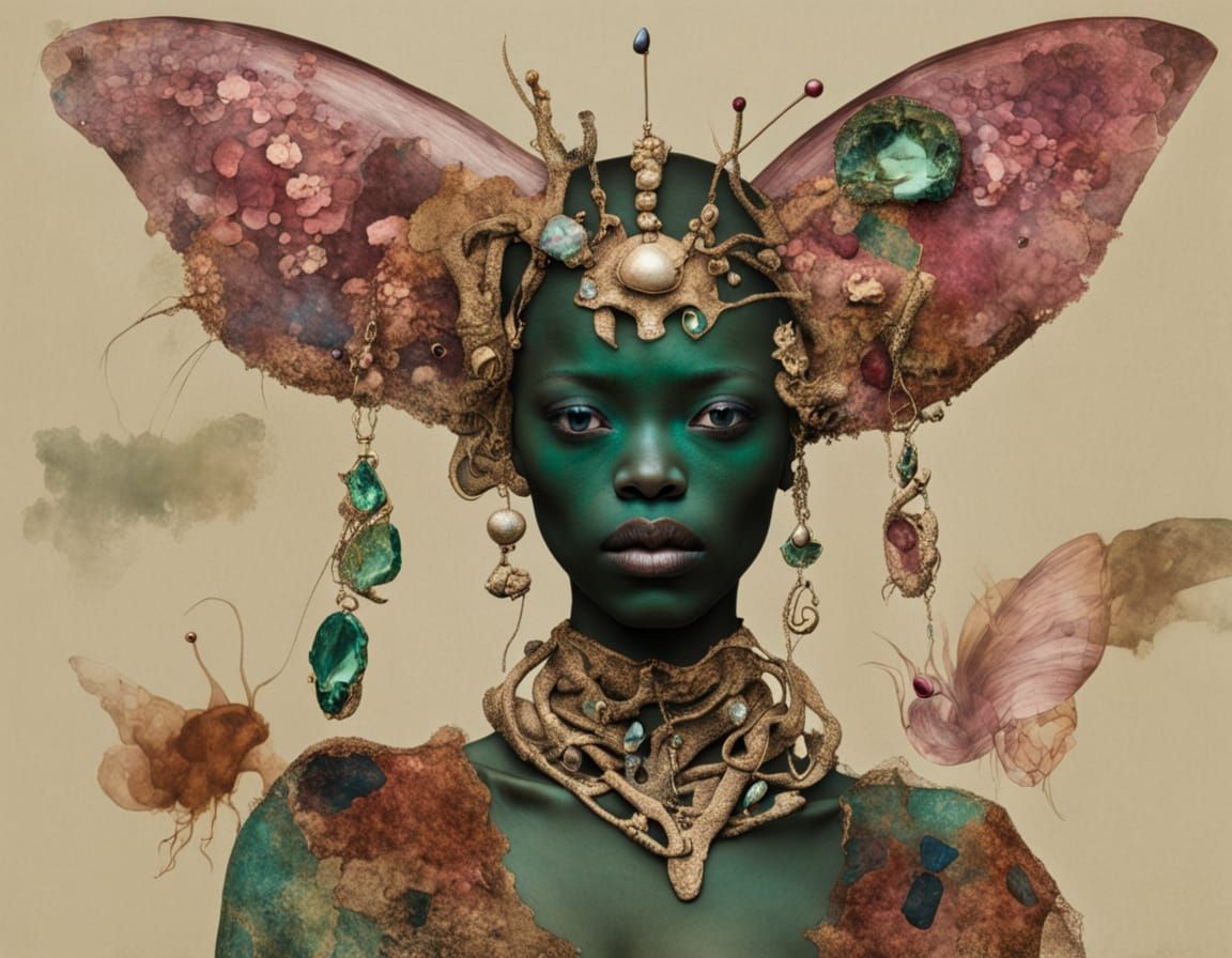 Alien Merchant with Sapphires, Rubies and Emeralds