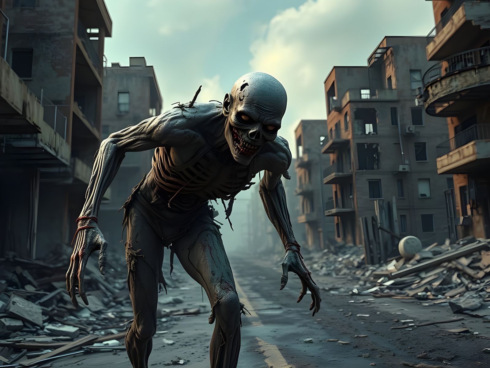 CGI Zombie Apocalypse Scene